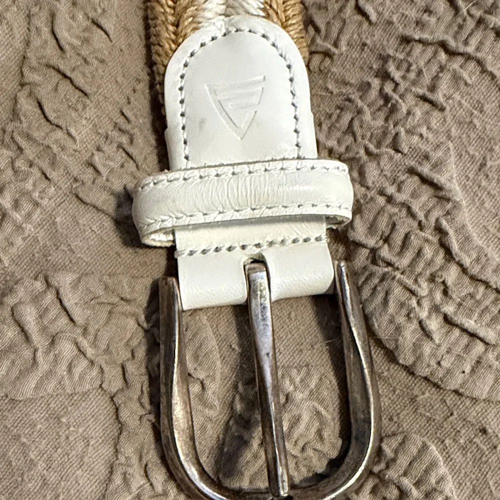 Alero Sport Stretch White and Tan Belt